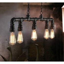 Lanterna tradizionale classica vintage stile retrò country mini dipinto lampada a sospensione in metallo da pranzo