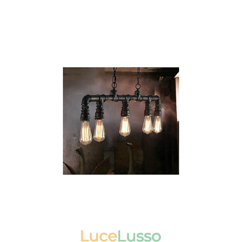 Lanterna tradizionale classica vintage stile retrò country mini dipinto lampada a sospensione in metallo da pranzo