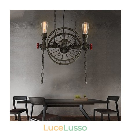 Lampadario americano in ferro battuto Lampadario americano in ferro battuto