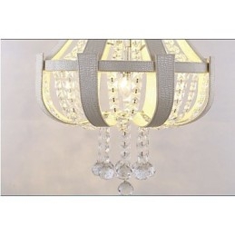 Lampadario creativo in ferro con cristallo in pelle di lusso postmoderno