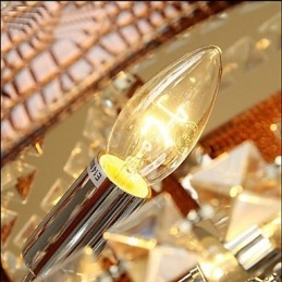 Lampadario creativo in ferro con cristallo in pelle di lusso postmoderno