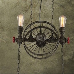 Lampadario americano in ferro battuto