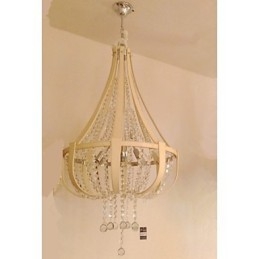 Lampadario creativo in ferro con cristallo in pelle di lusso postmoderno