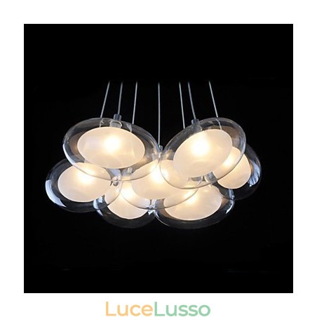 Lampada a sospensione moderna in metallo cromato contemporaneo Lampada a sospensione moderna in metallo cromato contemporaneo