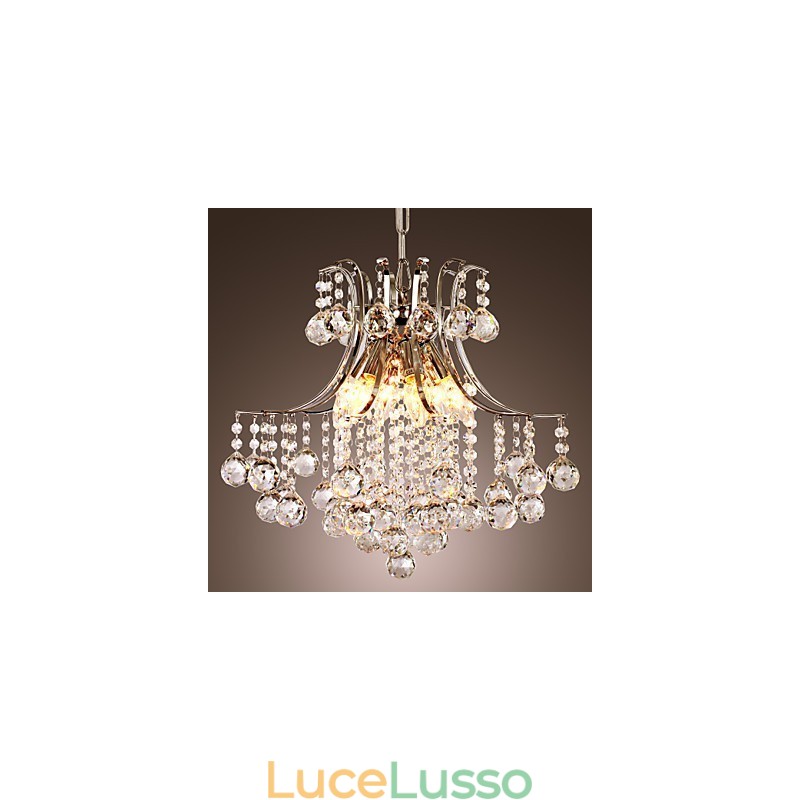 Lampada a sospensione di lusso moderna in cristallo Living 6 luci