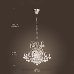 Lampada a sospensione di lusso moderna in cristallo Living 6 luci