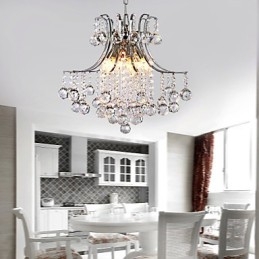 Lampada a sospensione di lusso moderna in cristallo Living 6 luci