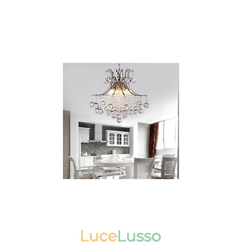 Lampada a sospensione di lusso moderna in cristallo Living 6 luci
