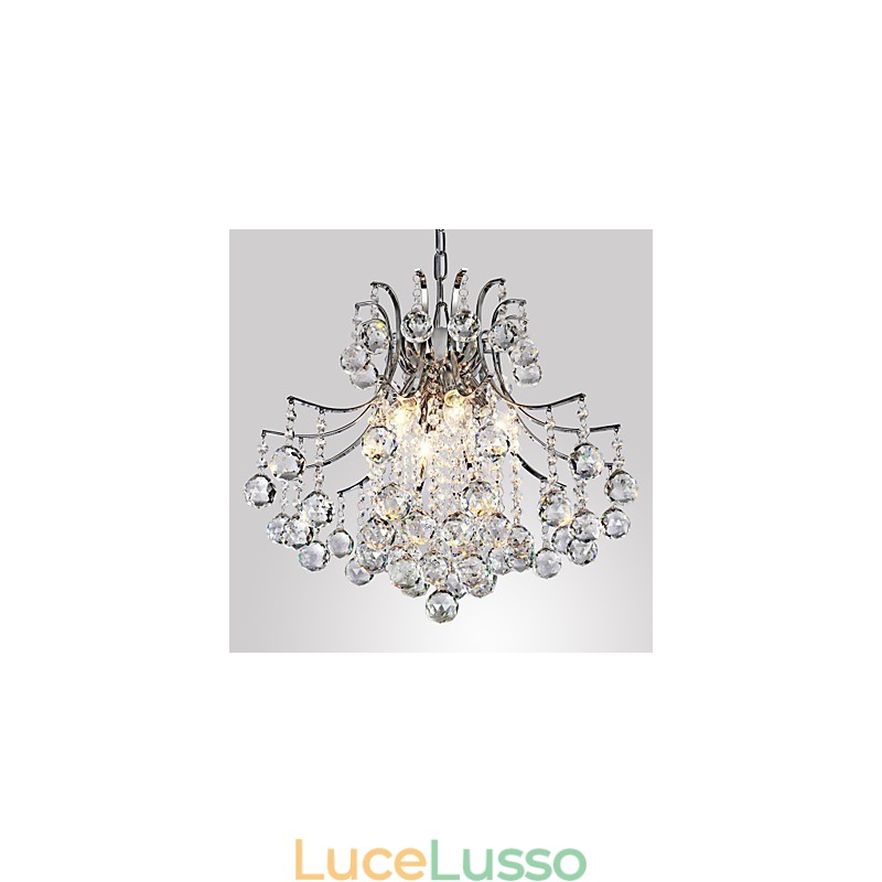 Lampada a sospensione di lusso moderna in cristallo Living 6 luci
