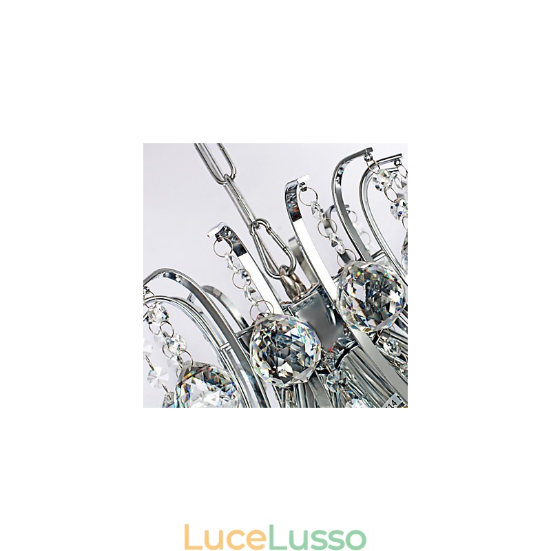 Lampada a sospensione di lusso moderna in cristallo Living 6 luci