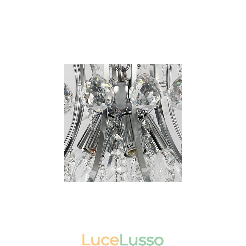 Lampada a sospensione di lusso moderna in cristallo Living 6 luci