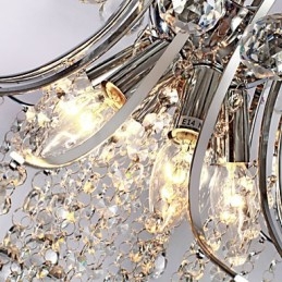 Lampada a sospensione di lusso moderna in cristallo Living 6 luci