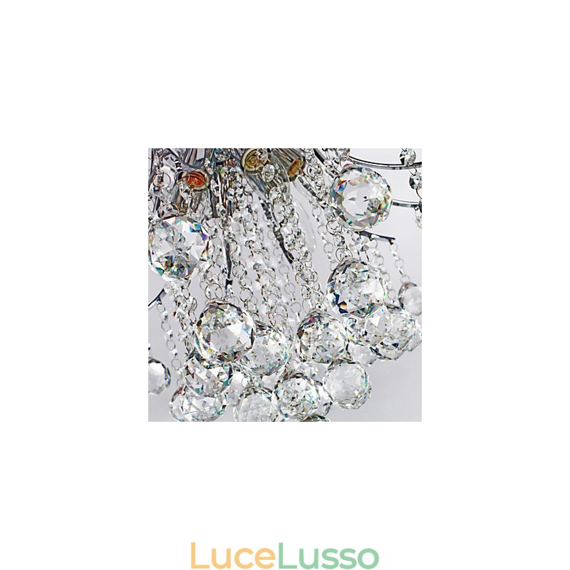 Lampada a sospensione di lusso moderna in cristallo Living 6 luci