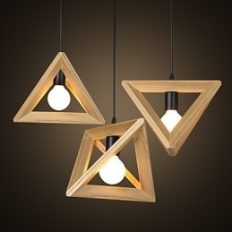 Stile europeo creativo paese restauro modi antichi scatola di legno triangolare droplight