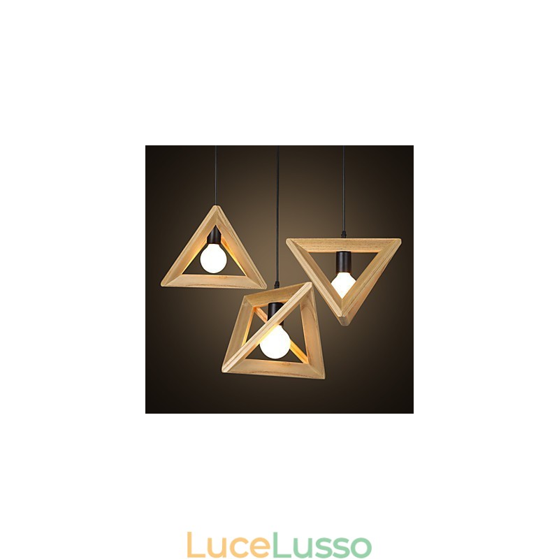 Stile europeo creativo paese restauro modi antichi scatola di legno triangolare droplight