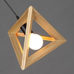Stile europeo creativo paese restauro modi antichi scatola di legno triangolare droplight