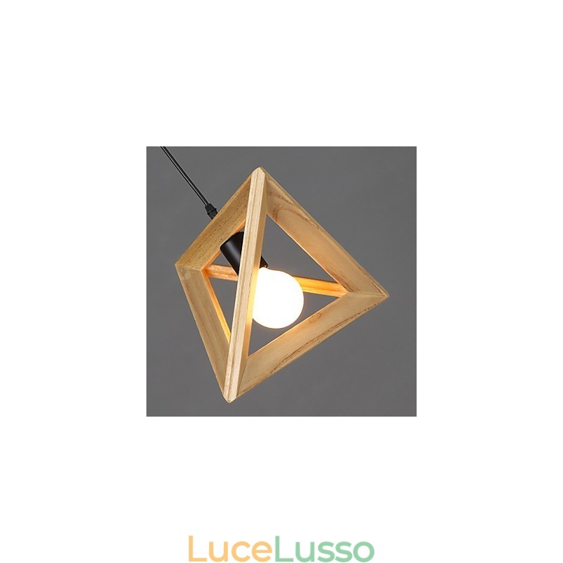 Stile europeo creativo paese restauro modi antichi scatola di legno triangolare droplight