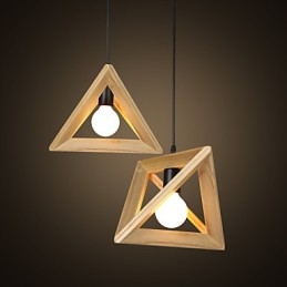 Stile europeo creativo paese restauro modi antichi scatola di legno triangolare droplight