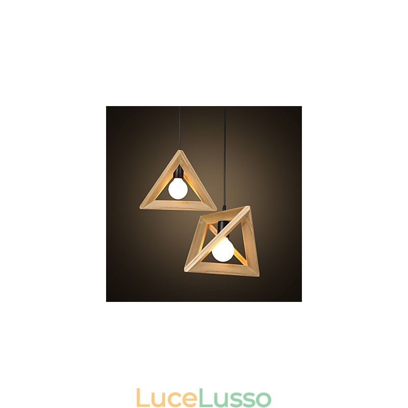 Stile europeo creativo paese restauro modi antichi scatola di legno triangolare droplight
