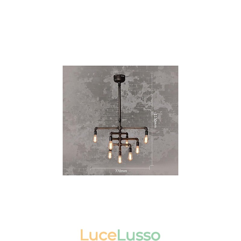 Lanterna tradizionale classica vintage retrò con pittura country, lampada a sospensione in metallo