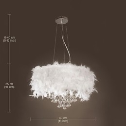 Lampada a sospensione elettrolitica in stile mini tamburo di cristallo contemporaneo moderno