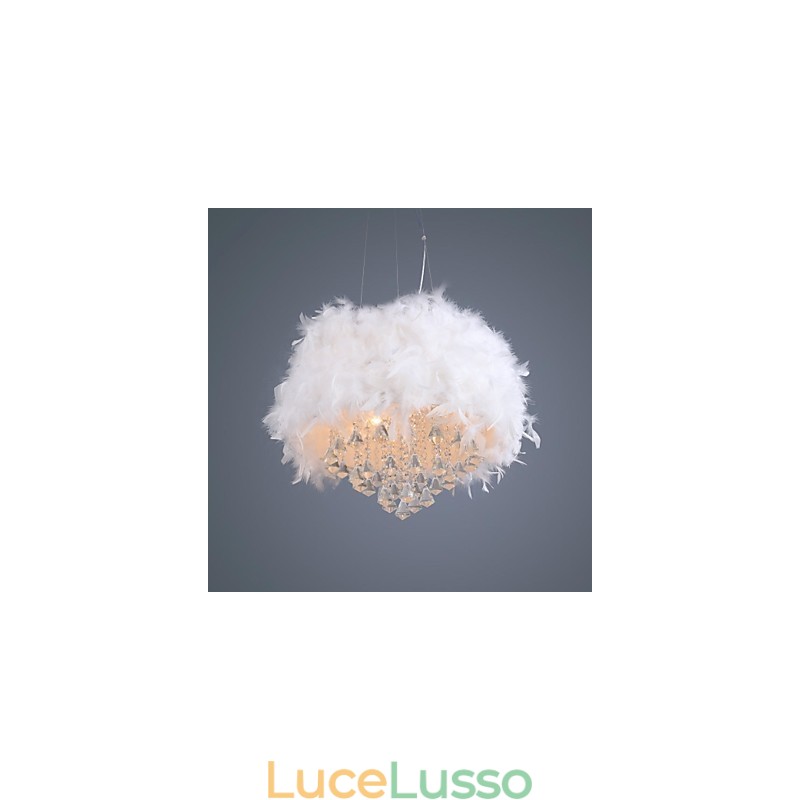 Lampada a sospensione elettrolitica in stile mini tamburo di cristallo contemporaneo moderno
