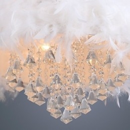 Lampada a sospensione elettrolitica in stile mini tamburo di cristallo contemporaneo moderno