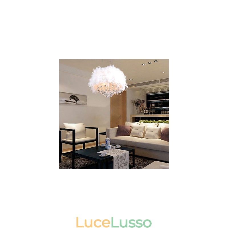 Lampada a sospensione elettrolitica in stile mini tamburo di cristallo contemporaneo moderno