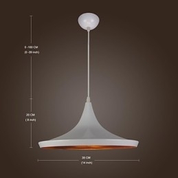 Lampada a sospensione in metallo con pittura moderna contemporanea country retrò