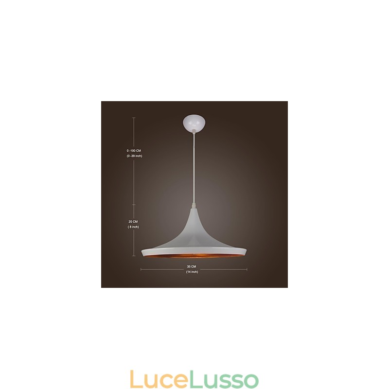 Lampada a sospensione in metallo con pittura moderna contemporanea country retrò