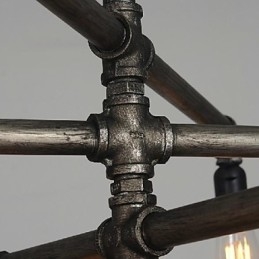 Lanterna tradizionale classica vintage retrò con pittura country, lampada a sospensione in metallo