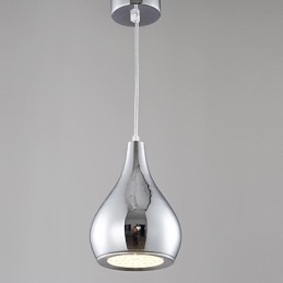 Lampada a sospensione moderna e contemporanea in metallo elettroplaccato a forma di globo