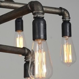 Lanterna tradizionale classica vintage retrò con pittura country, lampada a sospensione in metallo