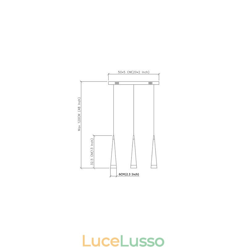 Lampada a sospensione moderna in metallo cromato contemporaneo