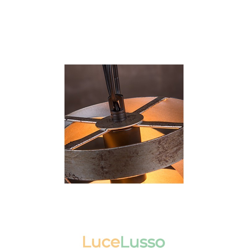 Pendente 1 luce Vintage minimalista in ferro dipinto