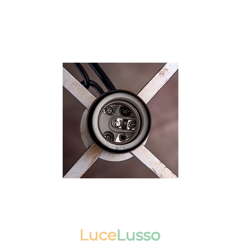 Pendente 1 luce Vintage minimalista in ferro dipinto