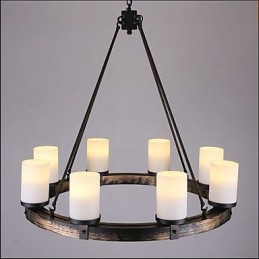 Lampadario in legno antico vintage