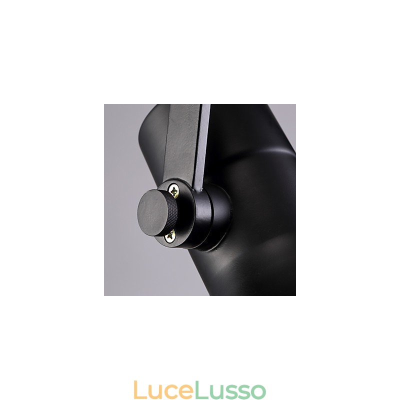 Lampada a sospensione in ferro retrò nero e paralume in vetro Negozio