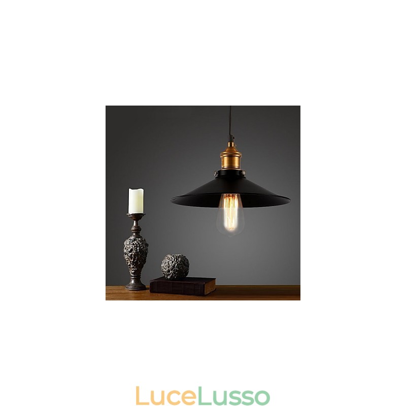 Lampada a sospensione classica retrò in stile europeo con lampadina a goccia di diametro 30 cm