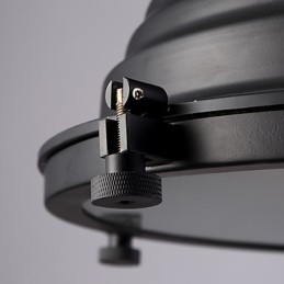 Lampada a sospensione in ferro retrò nero e paralume in vetro Negozio