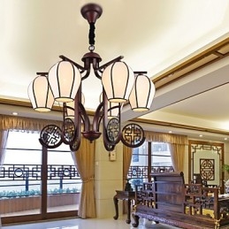 Lampadario in metallo elettroplaccato in stile rustico Lodge Vintage Mini