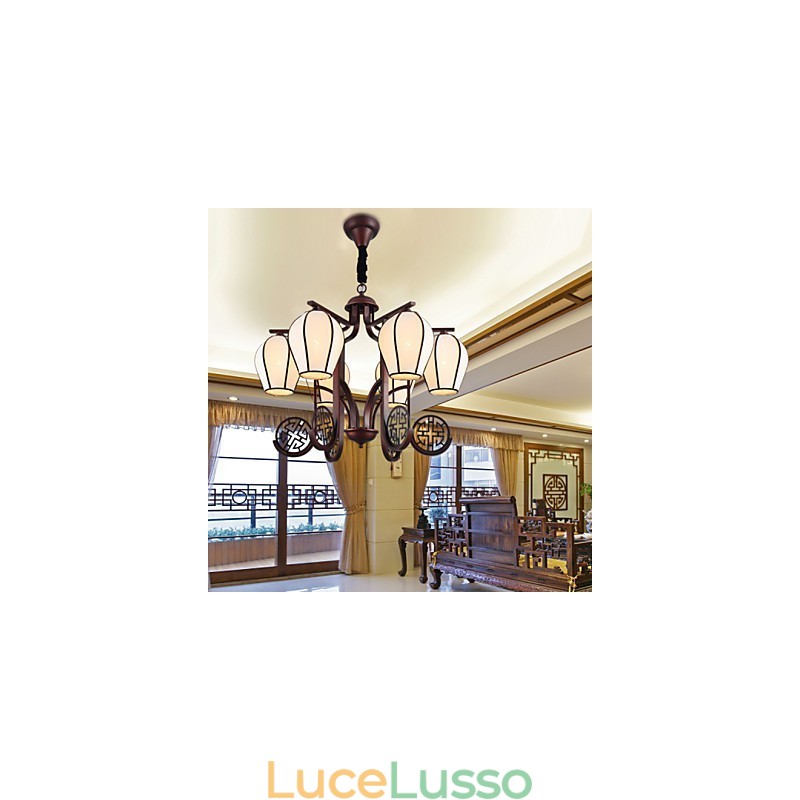 Lampadario in metallo elettroplaccato in stile rustico Lodge Vintage Mini