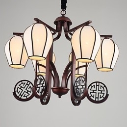Lampadario in metallo elettroplaccato in stile rustico Lodge Vintage Mini