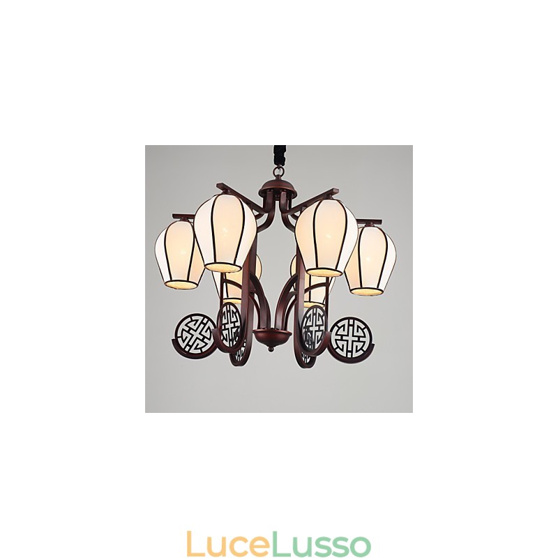 Lampadario in metallo elettroplaccato in stile rustico Lodge Vintage Mini