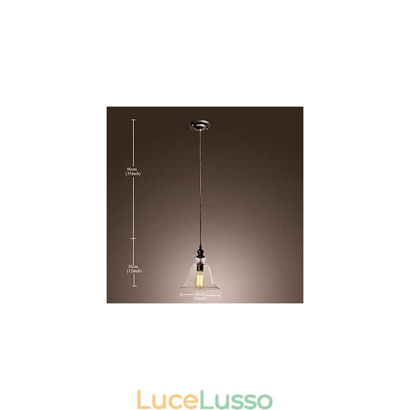 Lampada a sospensione elettrolitica in stile mini ciotola vintage classica tradizionale