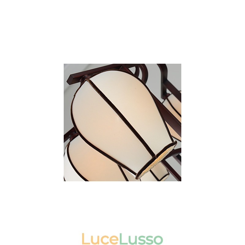 Lampadario in metallo elettroplaccato in stile rustico Lodge Vintage Mini