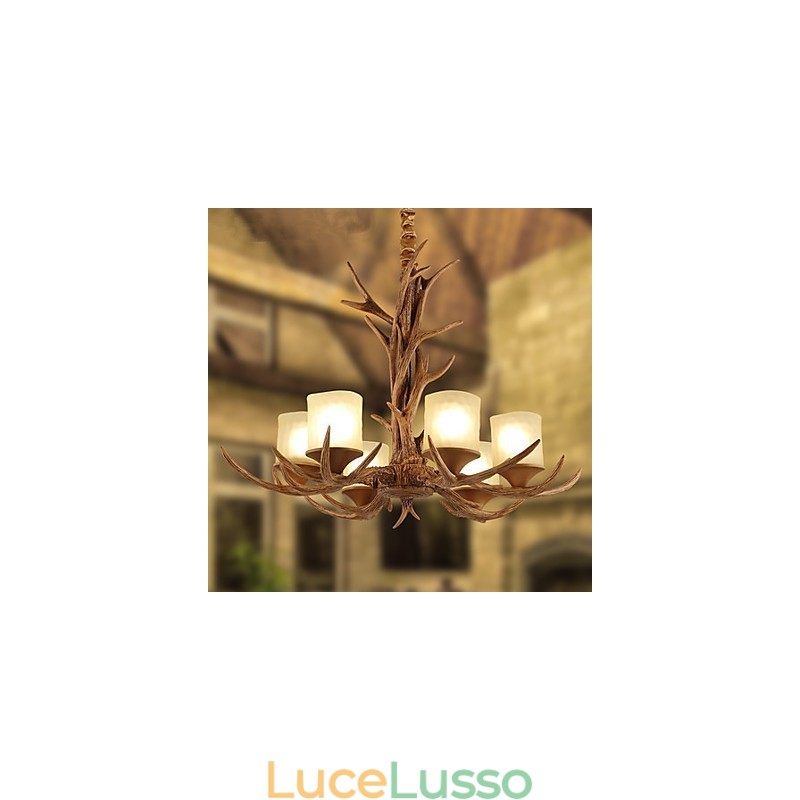 Lampadario a sospensione in resina vintage
