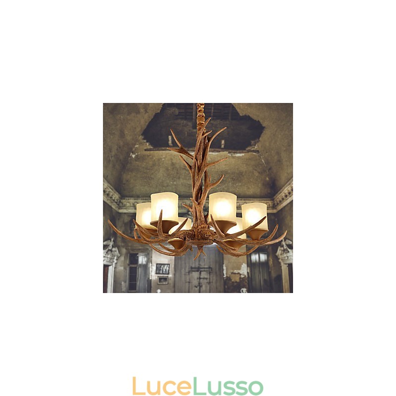Lampadario a sospensione in resina vintage