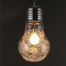 Idee semplici con una grande lampadina Lampadario in vetro Lampada a goccia