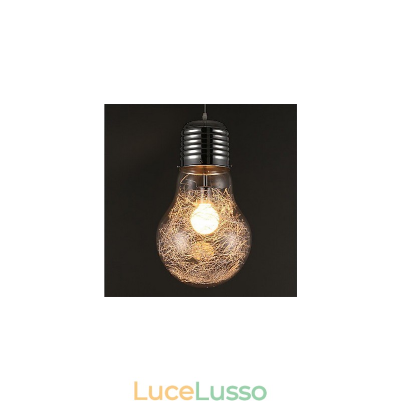 Idee semplici con una grande lampadina Lampadario in vetro Lampada a goccia